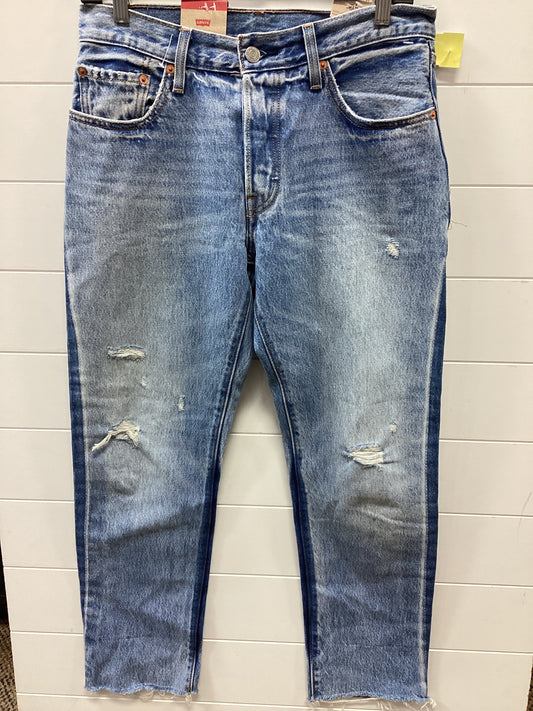 Jeans Straight By Levis In Blue Denim, Size:10