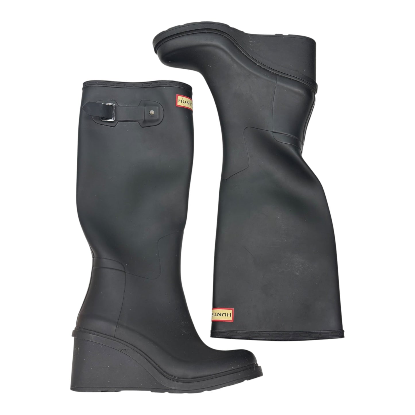 Boots Rain By Hunter In Black, Size:7