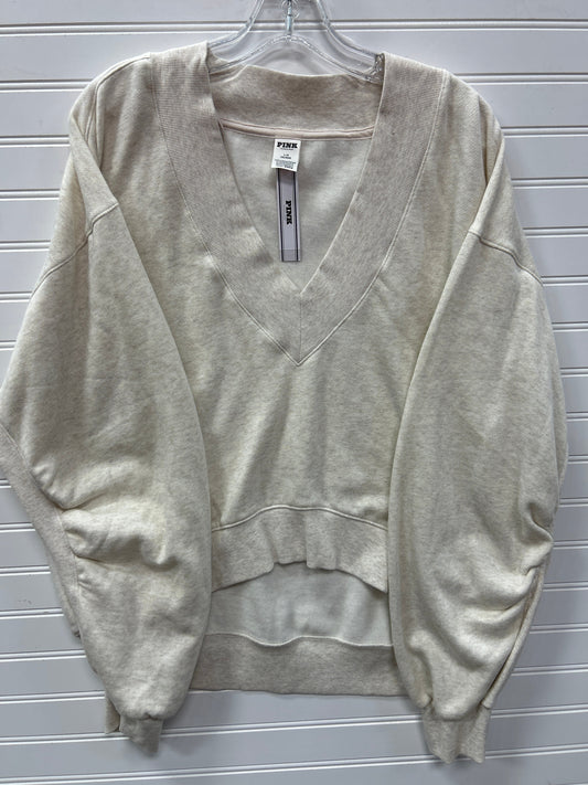 Sweatshirt Crewneck By Pink In Cream, Size:L