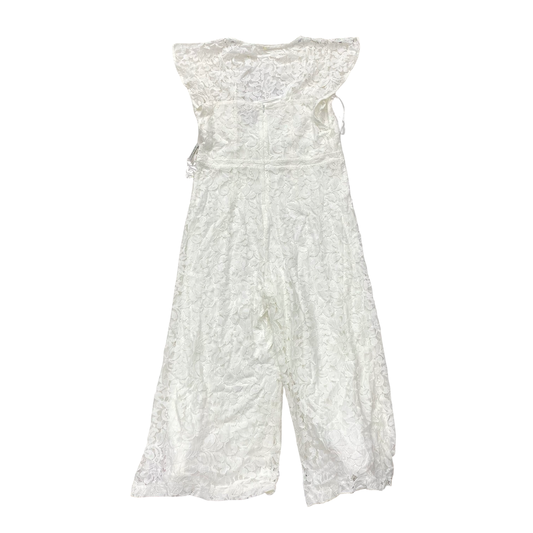 Jumpsuit By Donna Ricco In White, Size:14