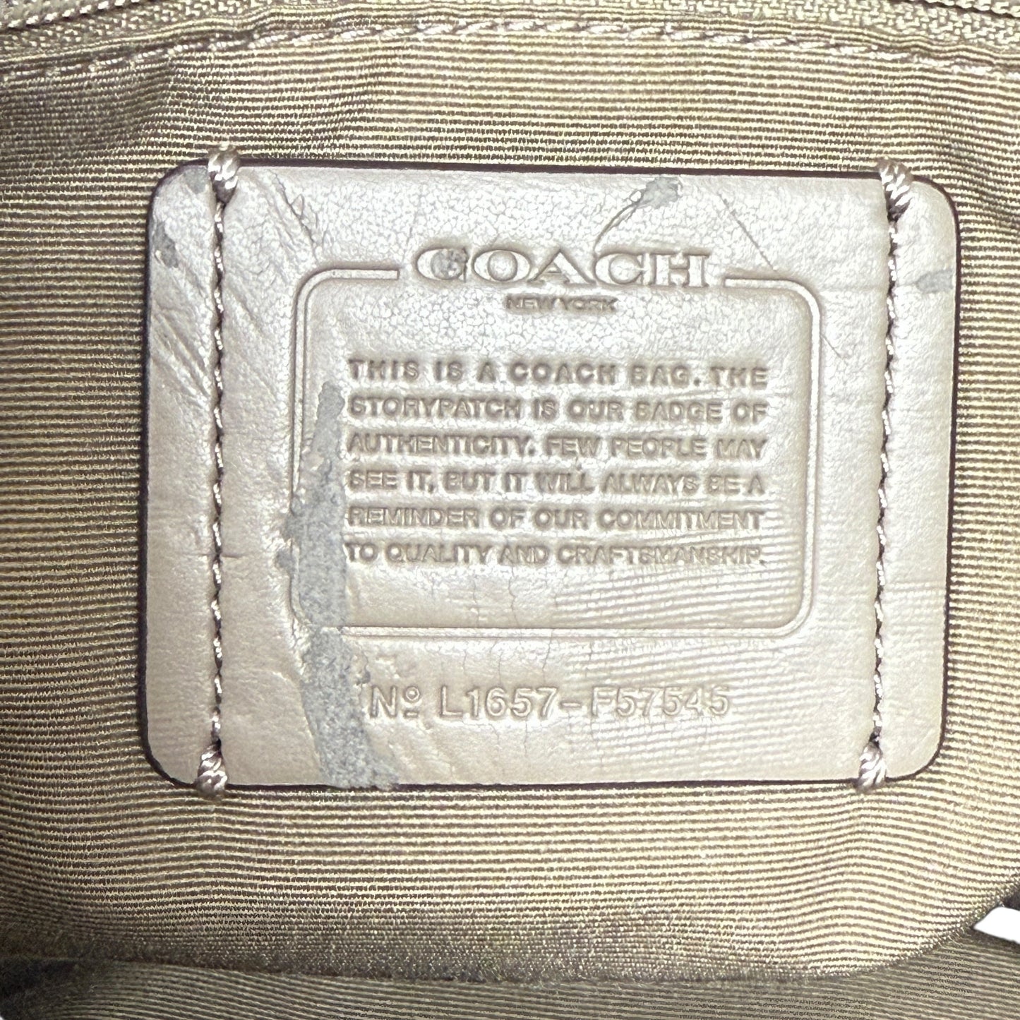 Lexy Pebble Leather Shoulder Bag Designer By Coach, Size: Large