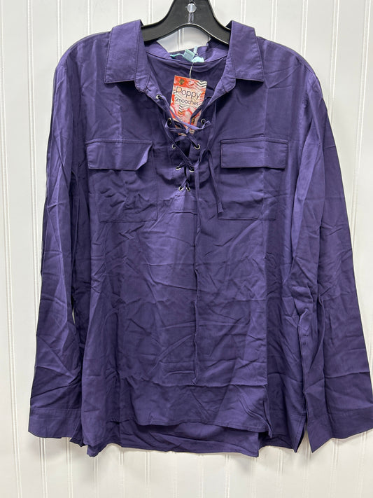 Top Ls By She + Sky In Purple, Size:L NWT