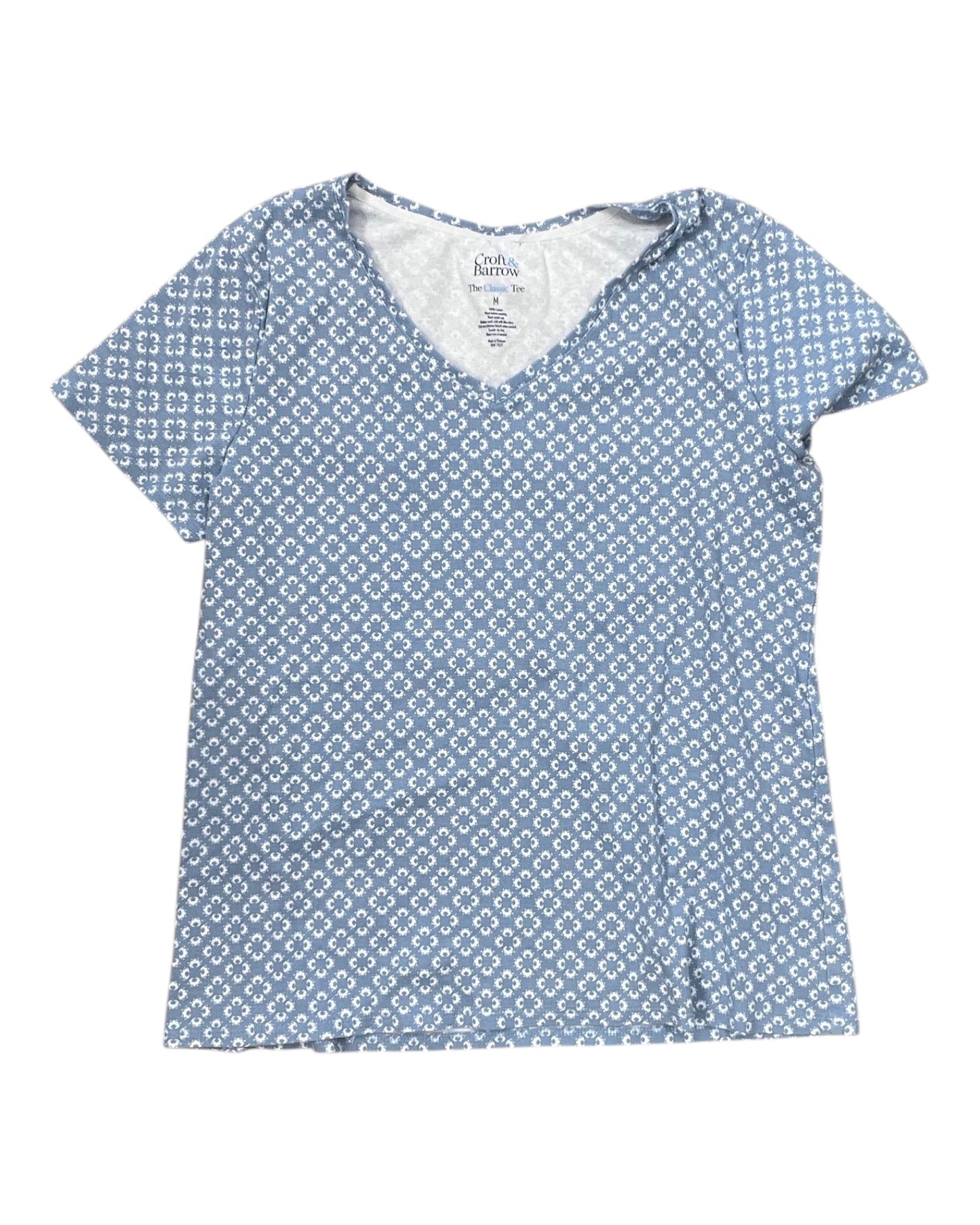 Top Ss By Croft And Barrow In Blue & White, Size:M