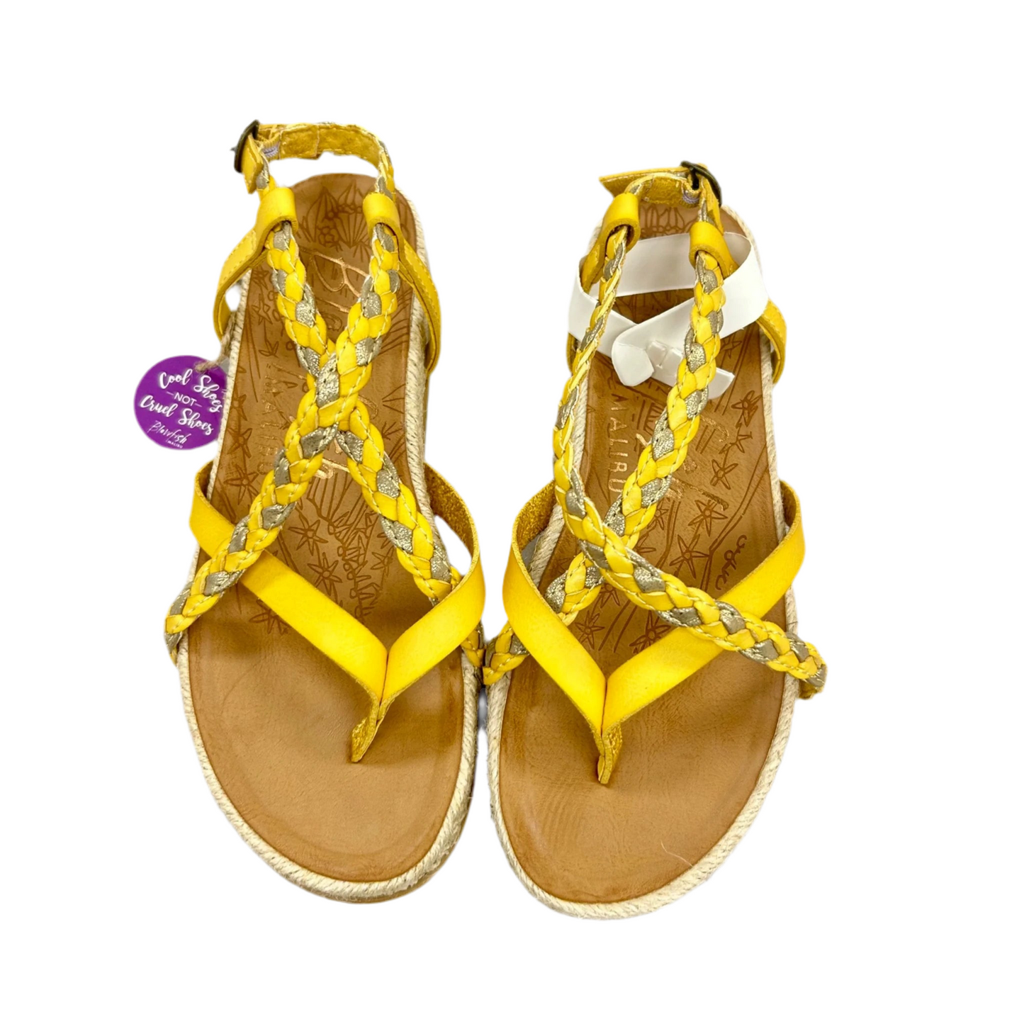 Sandals Flats By Blowfish In Yellow, Size: 10