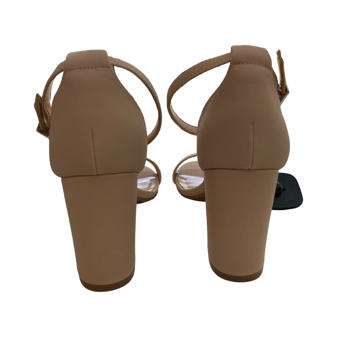 Shoes Heels Block By Clothes Mentor In Tan, Size:8