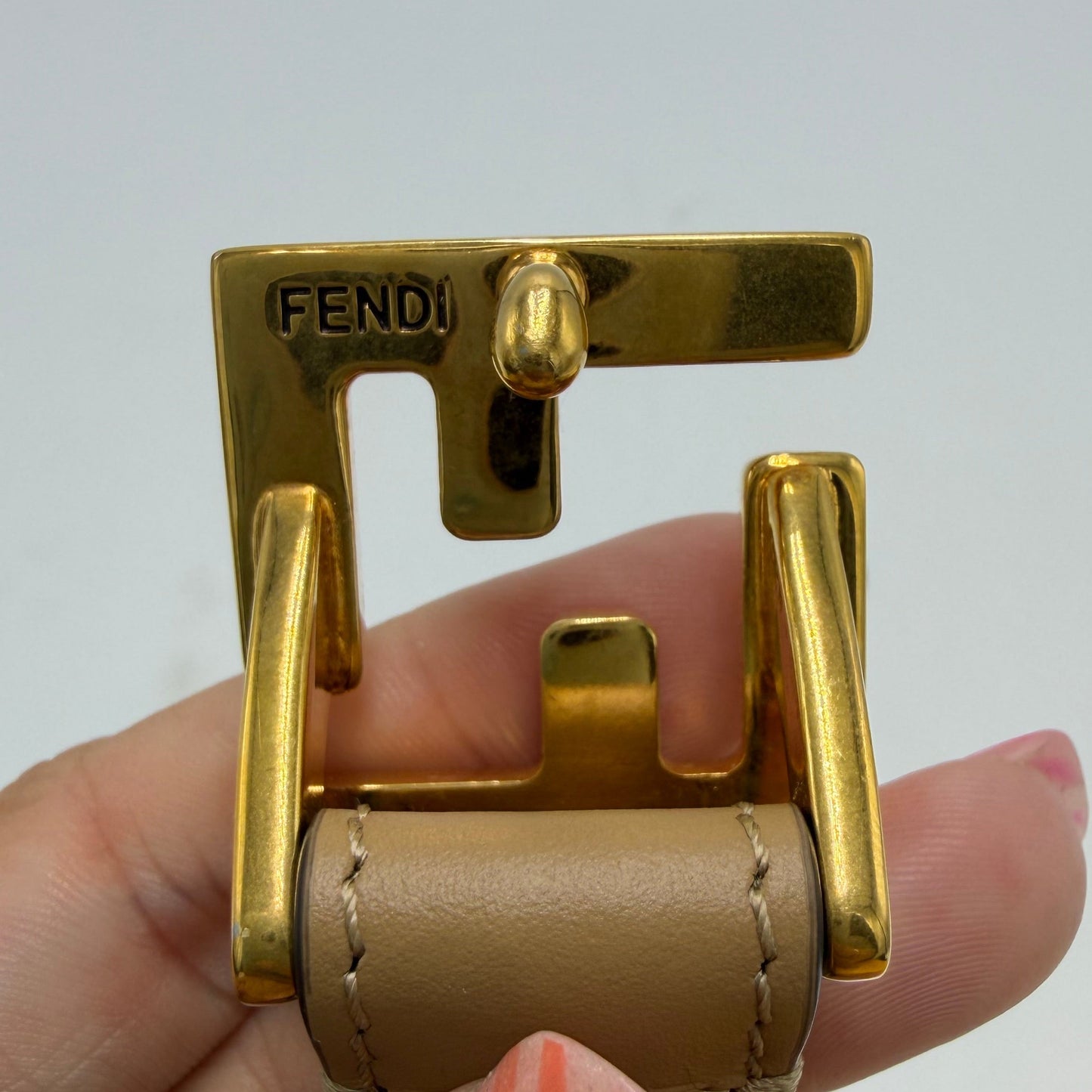 Fendi FF Monogram Leather Luxury Belt, Size: 90/36 (L/XL)