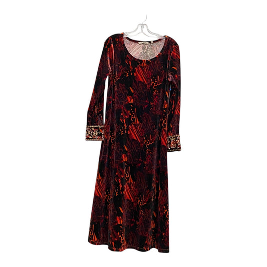 Dress Party Midi By Soft Surroundings In Orange & Red, Size:S