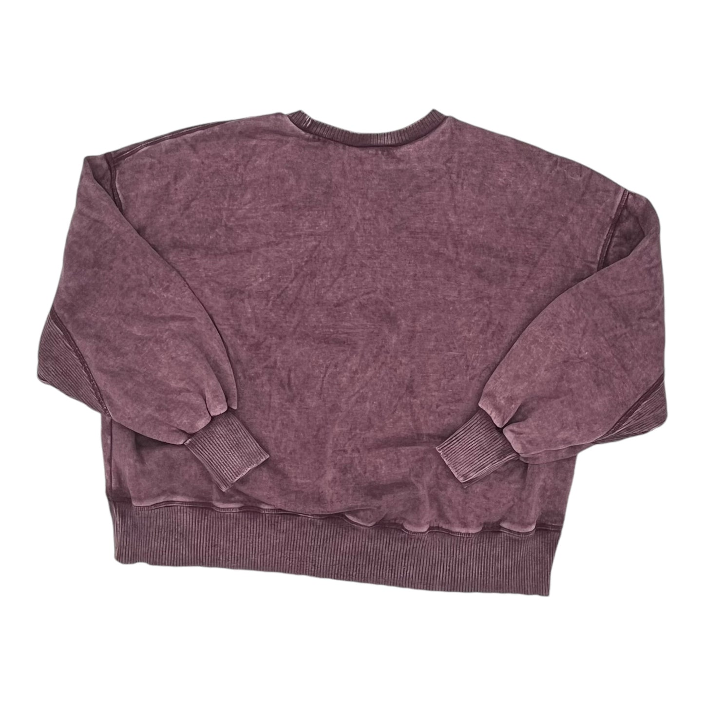 Sweatshirt Crewneck By Zenana Outfitters In Pink, Size:L