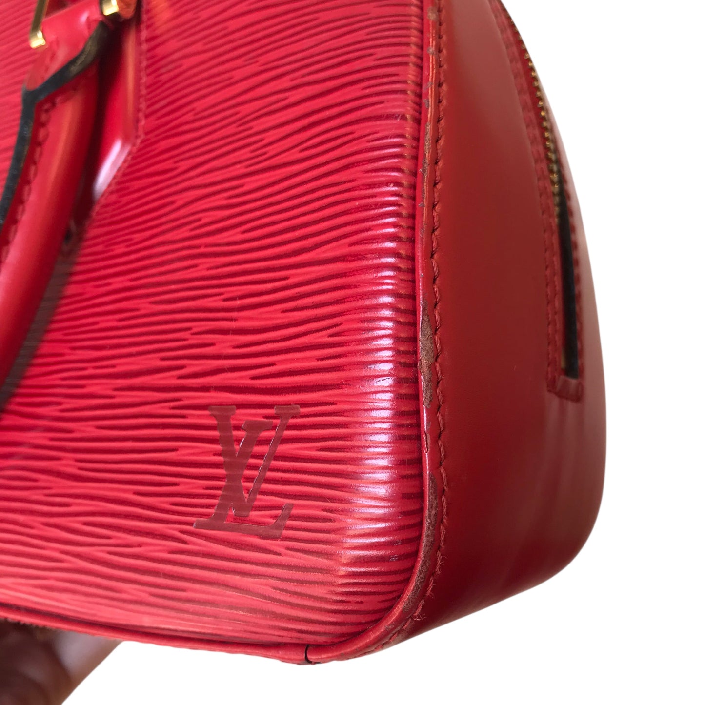 Handbag Luxury Designer By Louis Vuitton In Red, Size:Medium