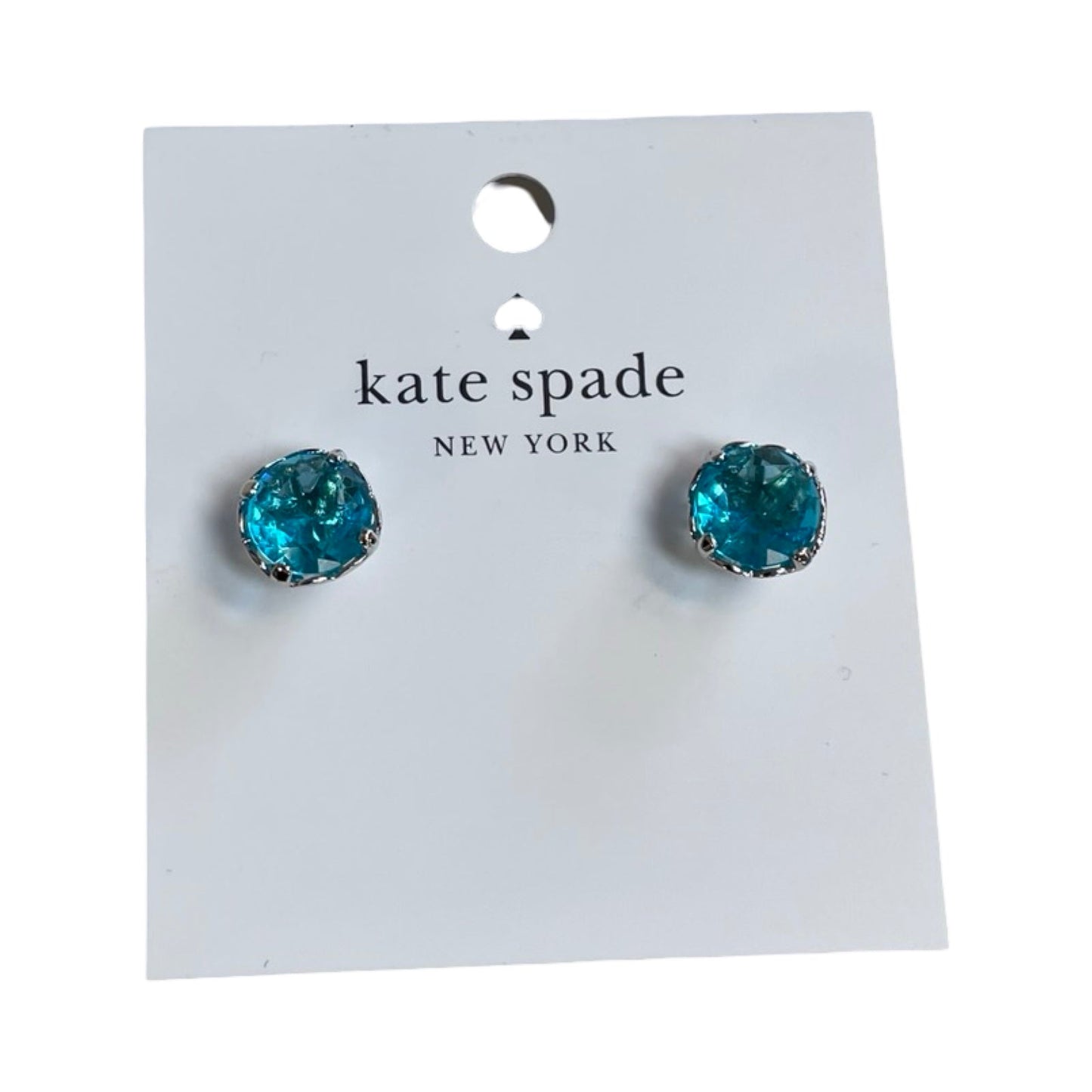 Earrings Designer By Kate Spade In Blue & Silver