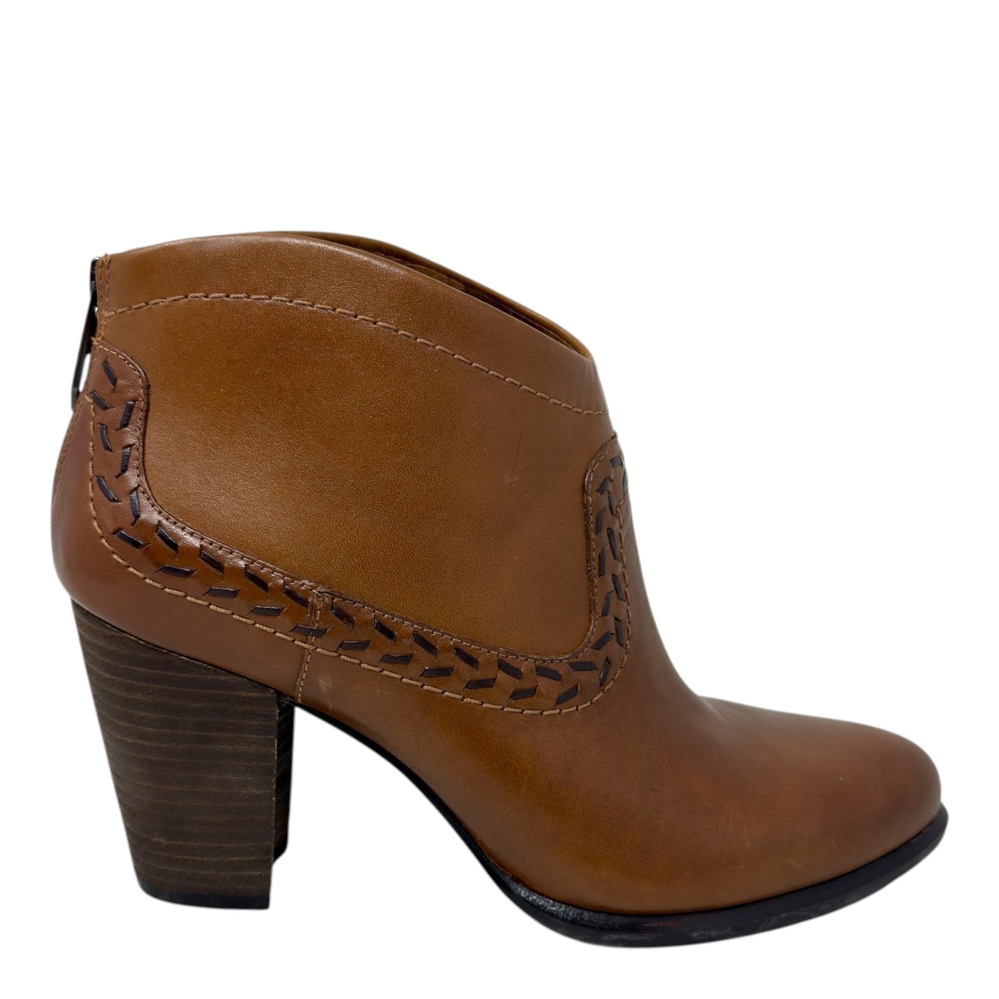Charlotte Ankle Boots Designer By Ugg In Brown, Size: 10