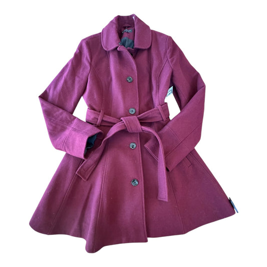 Coat Peacoat By Braetan In Maroon, Size:M