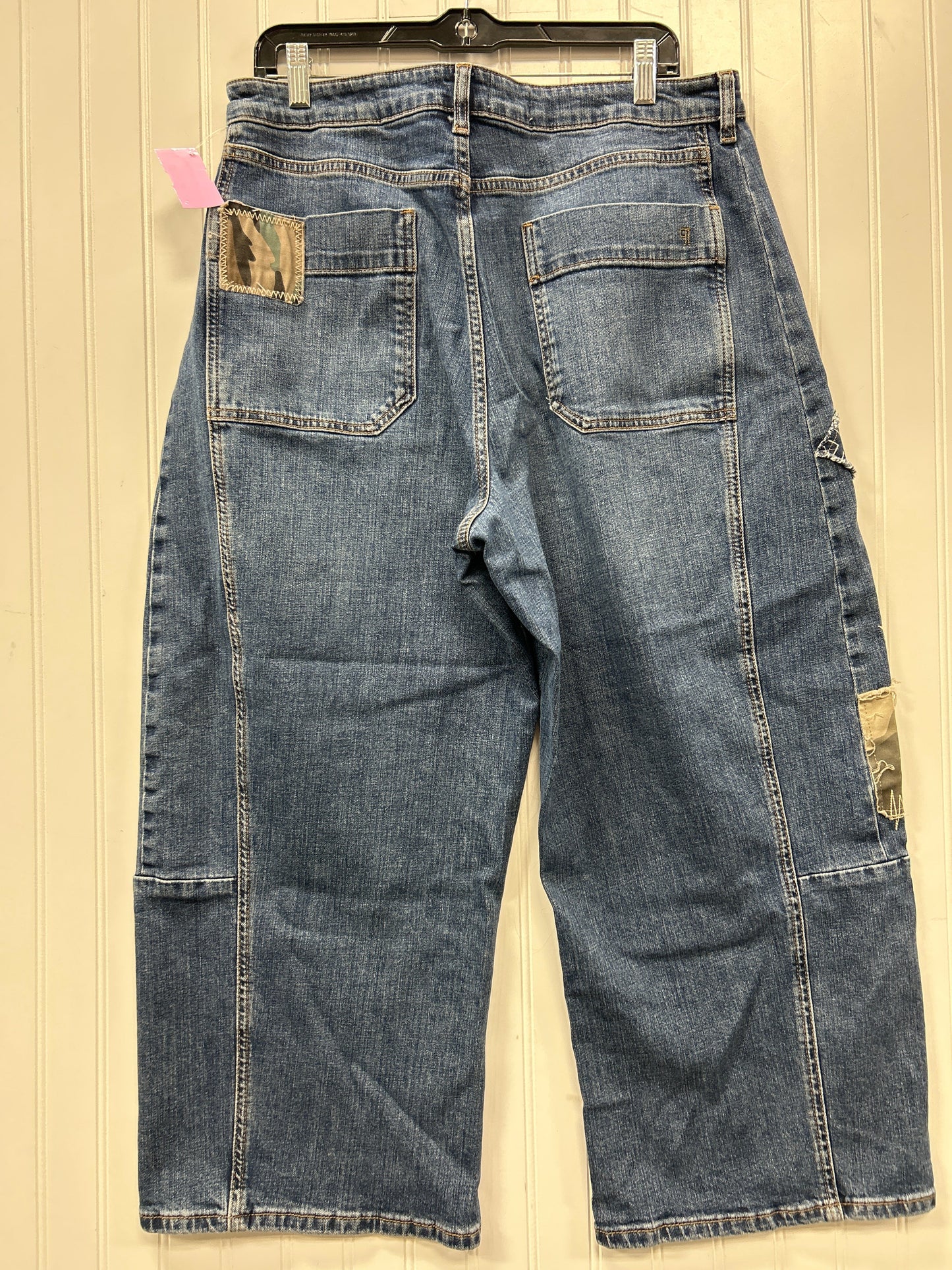 Jeans Wide Leg By Pilcro In Blue Denim, Size:12