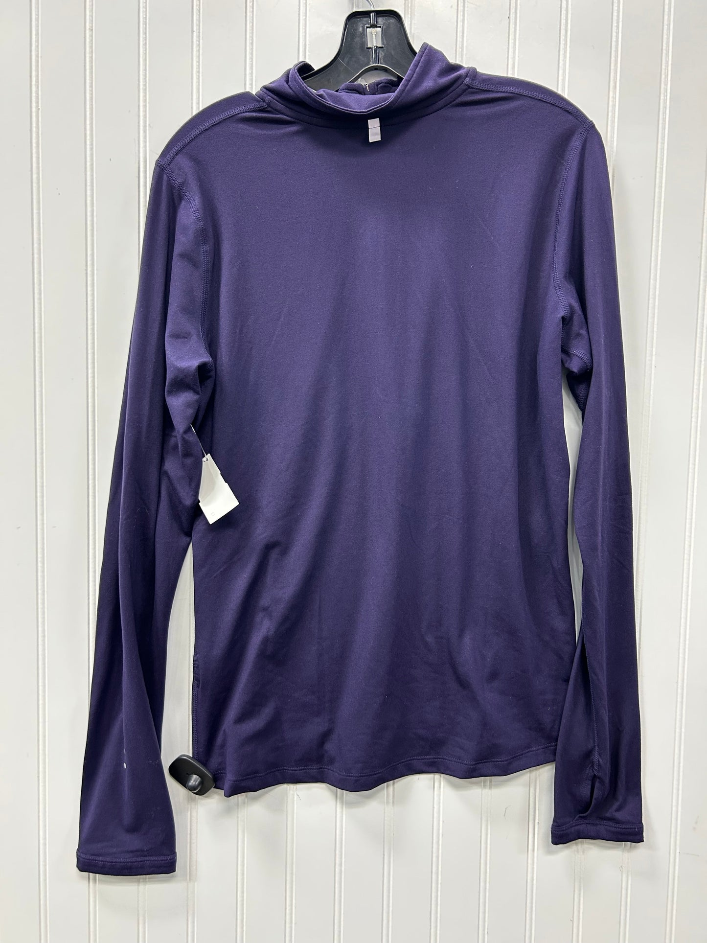 Athletic Top Ls Collar By Nike Apparel In Purple, Size:L