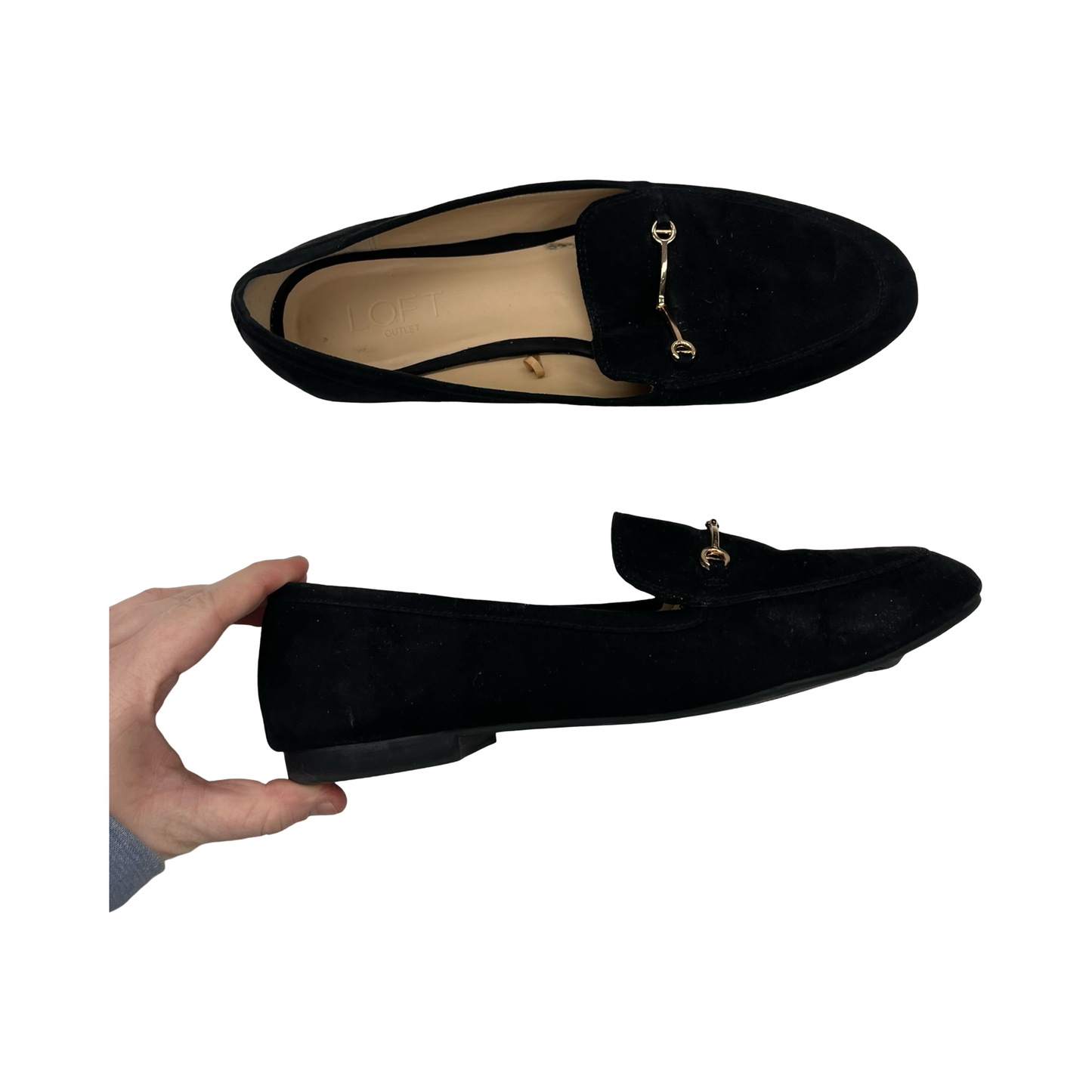 Shoes Flats By Loft In Black, Size:8