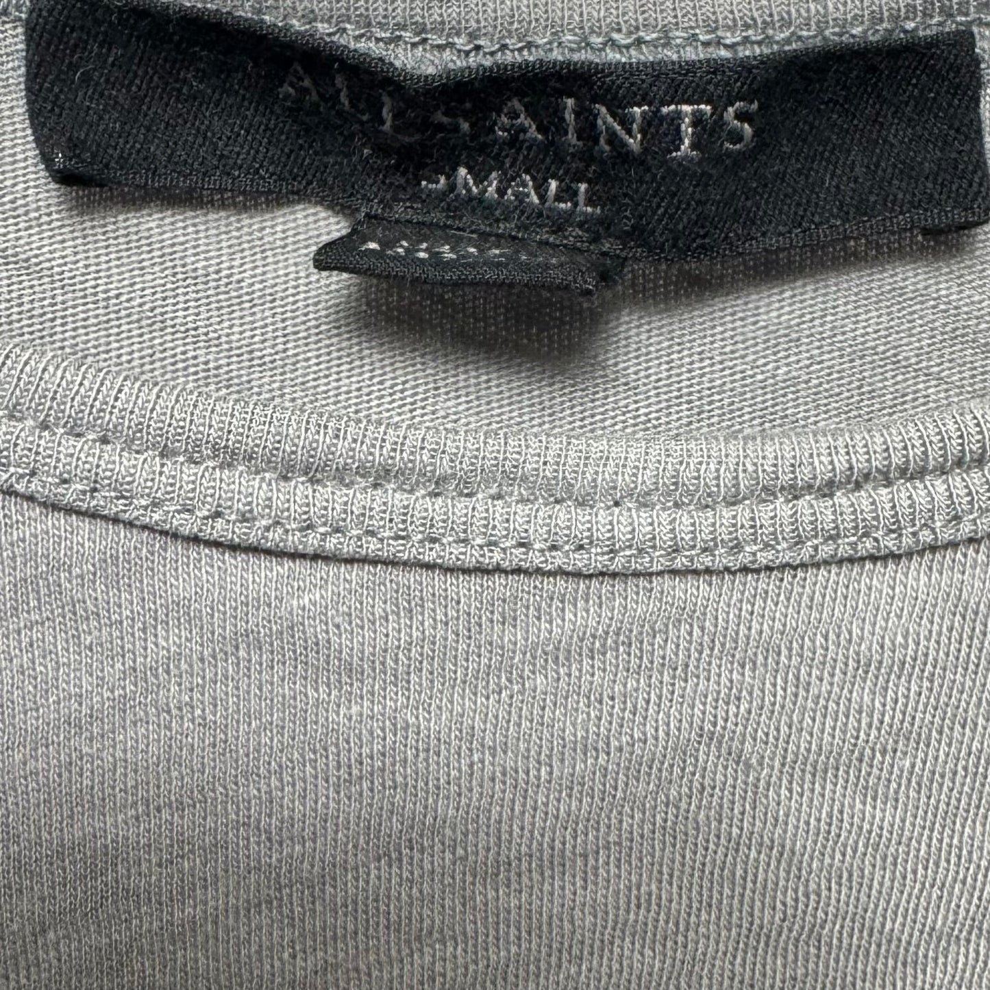 Cold Shoulder Top Short Sleeve Designer By All Saints In Grey, Size: S