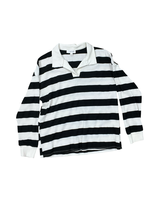 Top Ls By Clothes Mentor In Black & White, Size:S