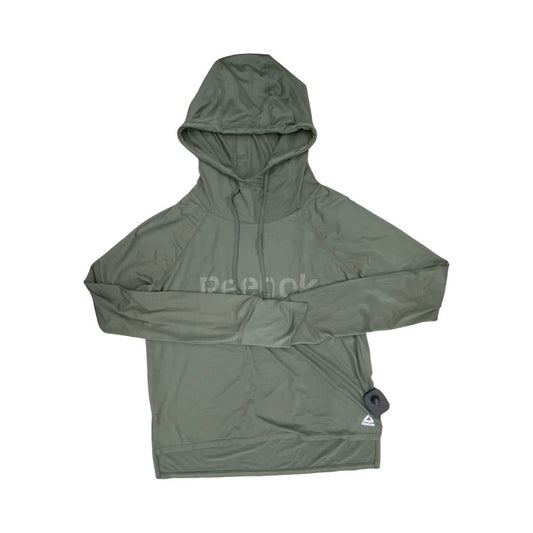 Athletic Top Ls Hoodie By Reebok In Green, Size:S
