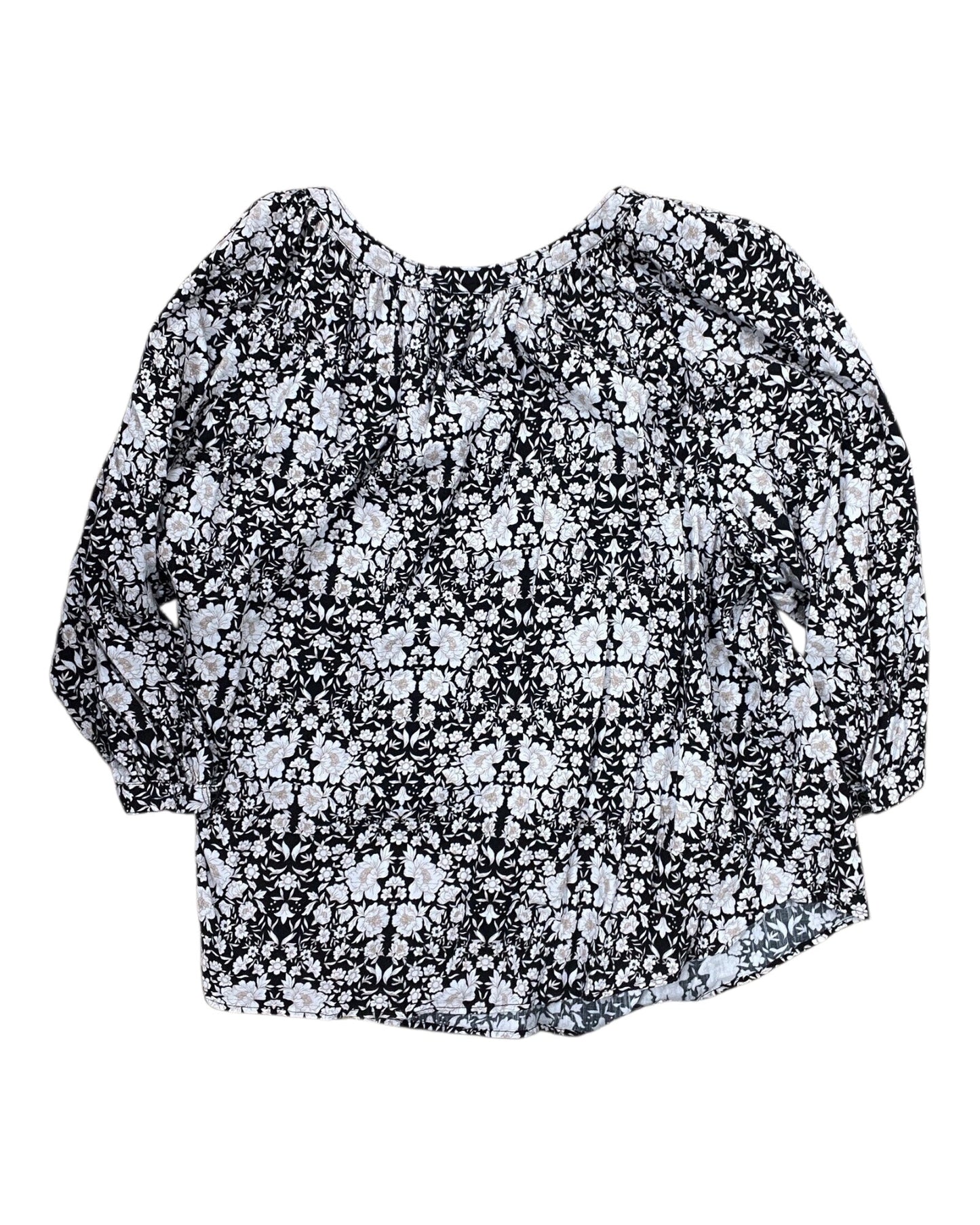 Top Ls By St Johns Bay In Black & Cream, Size:2X