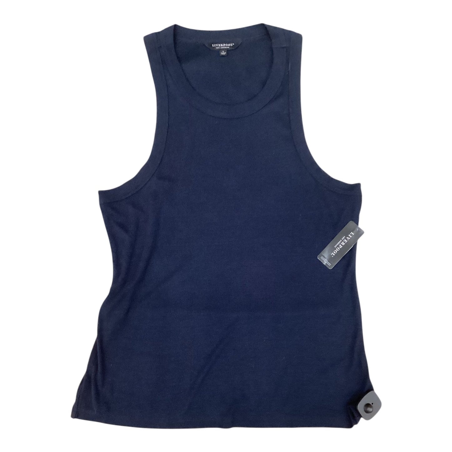 Top Sleeveless By Liverpool In Navy, Size:L