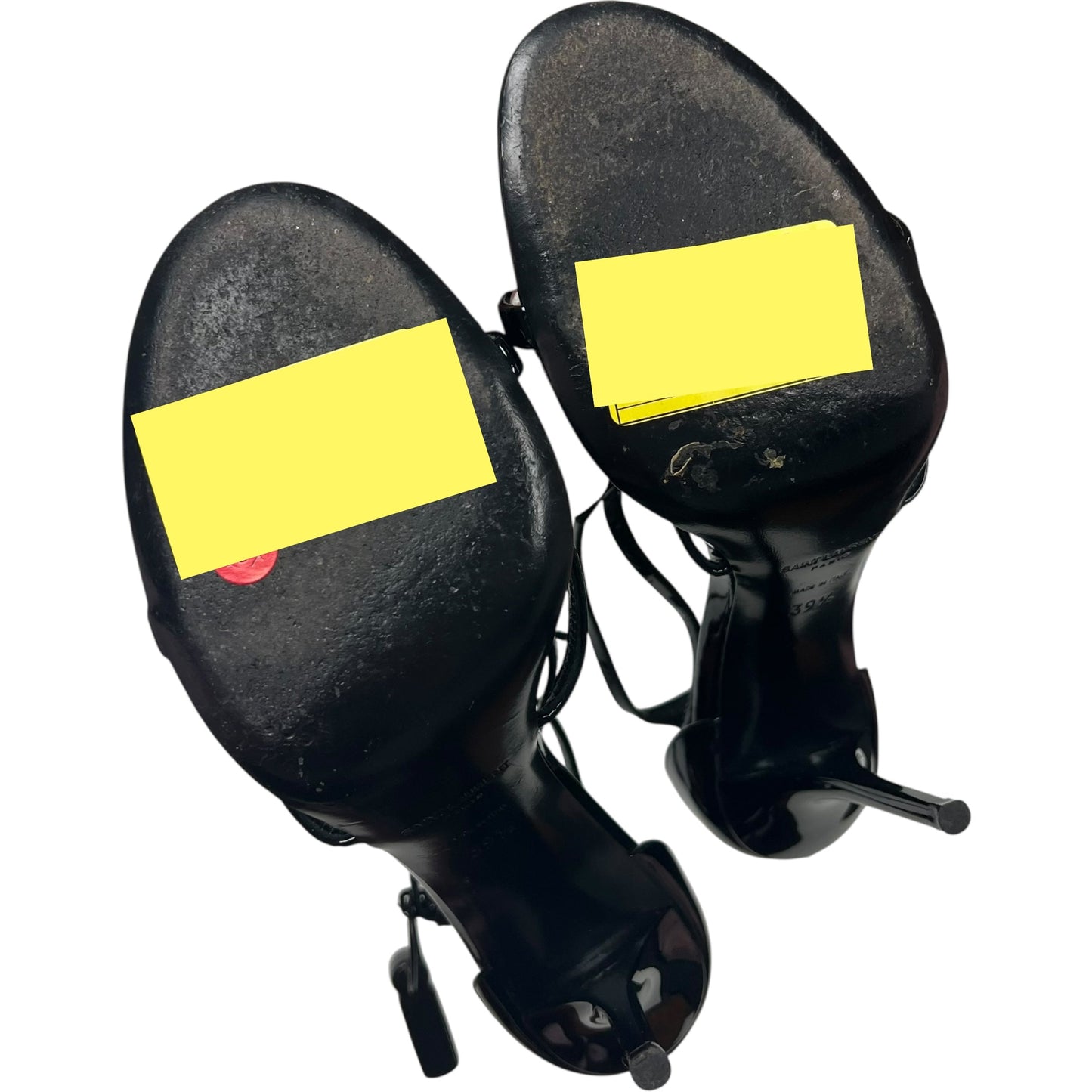 Sandals Luxury Designer By Yves Saint Laurent In Black, Size: 9.5