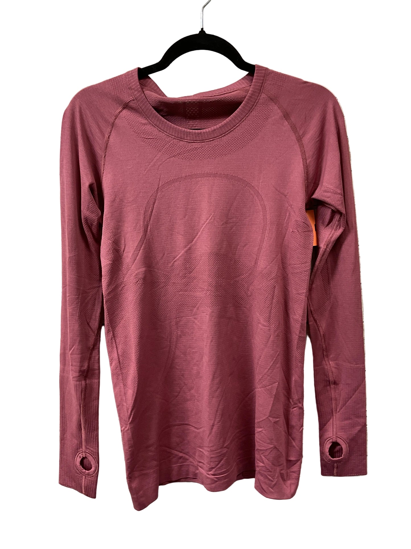 Athletic Top Ls Crewneck By Lululemon In Plaid Pattern, Size:8