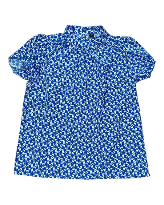 Top Ss By Shein In Blue & White, Size:L