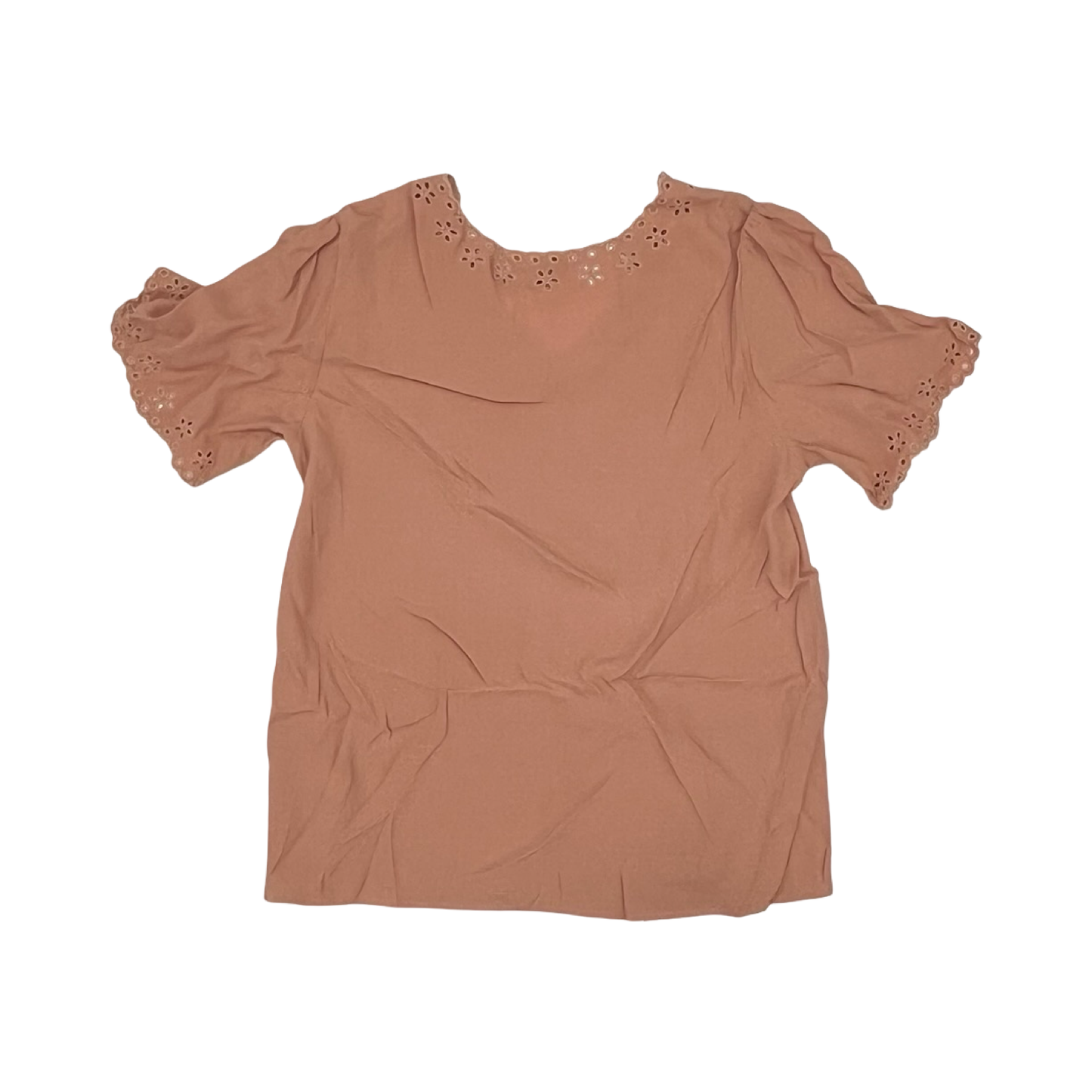 Blouse Ss By Downeast In Orange, Size:S