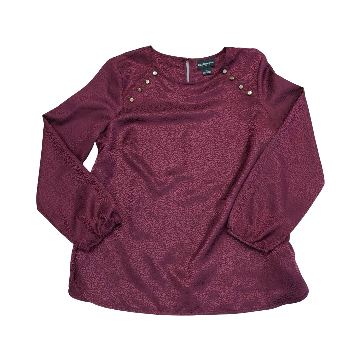 Top Ls By Liz Claiborne In Maroon, Size:S