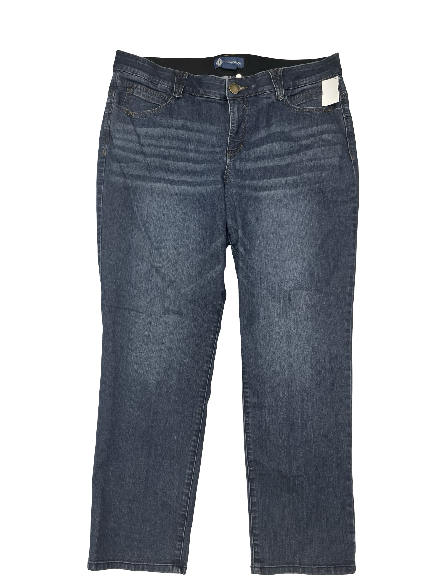 Jeans Straight By Democracy In Blue Denim, Size:18