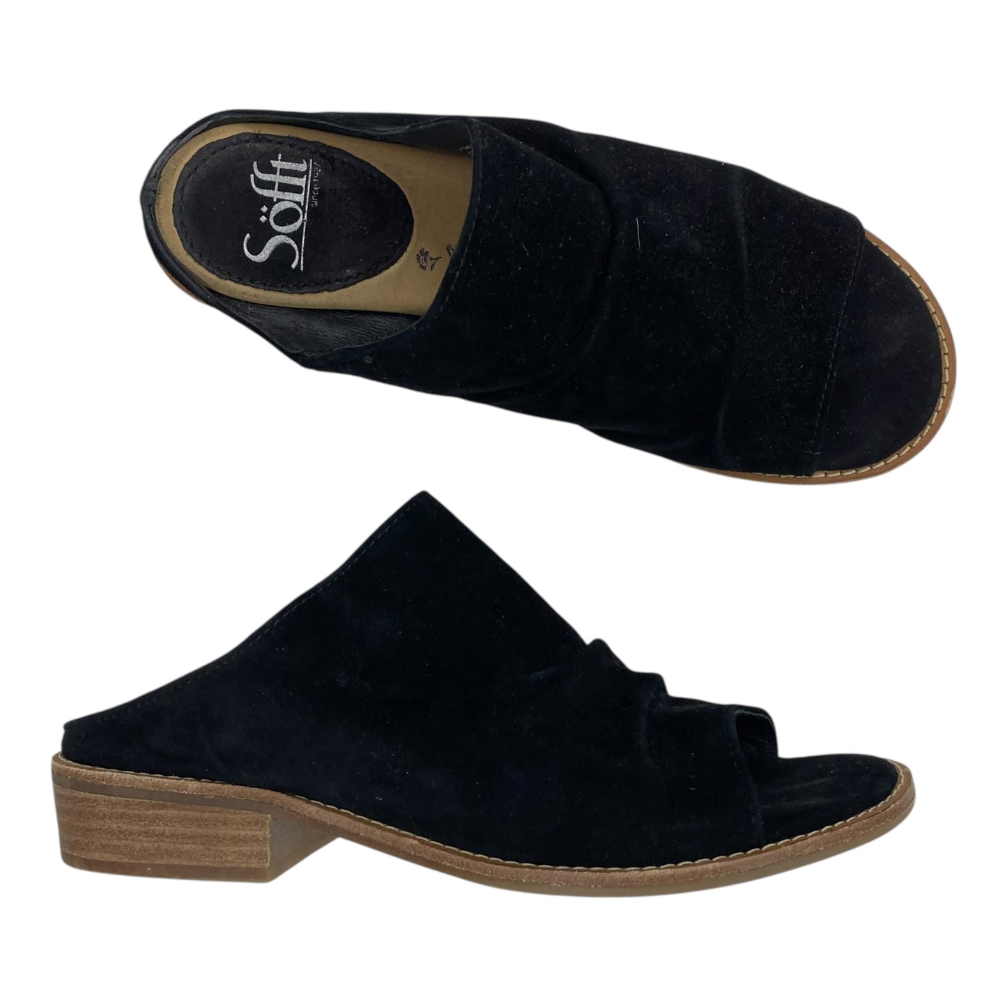 Sandals Flats By Sofft In Black, Size:6