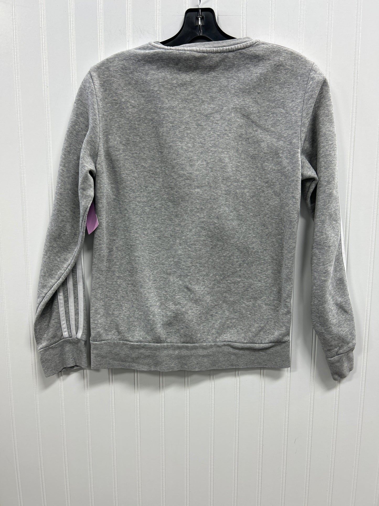Athletic Top Ls Crewneck By Adidas In Grey, Size:S
