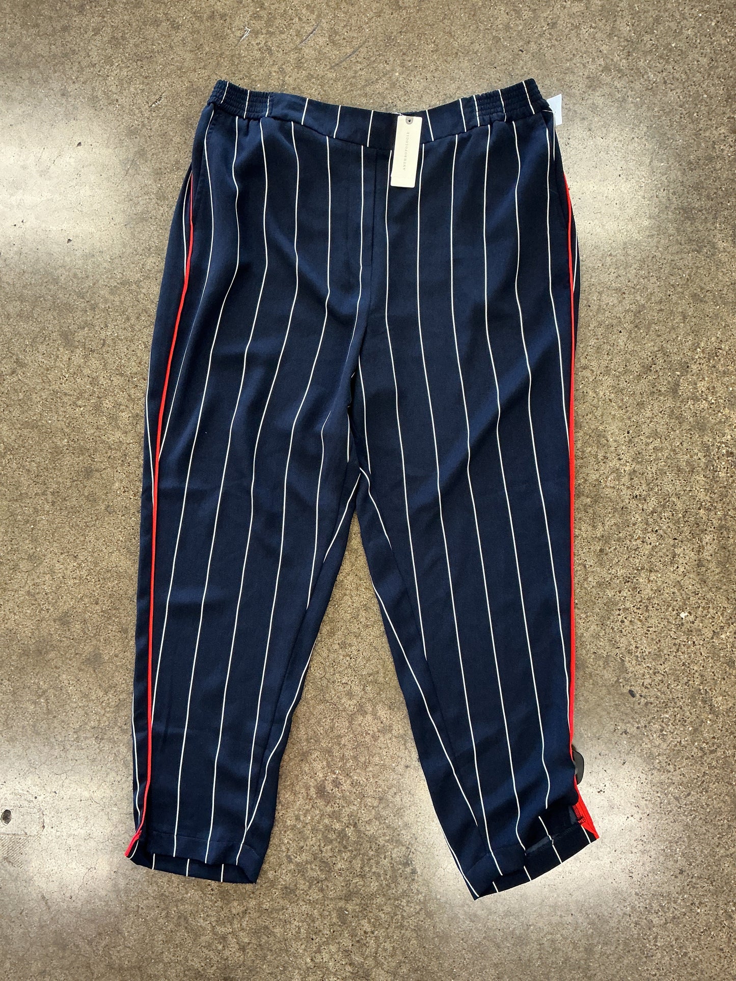 Pants Dress By Anthropologie In Blue & Red & White, Size:M