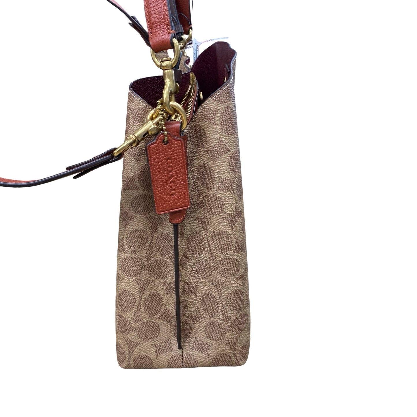 Handbag Designer By Coach In Brown, Size:Medium