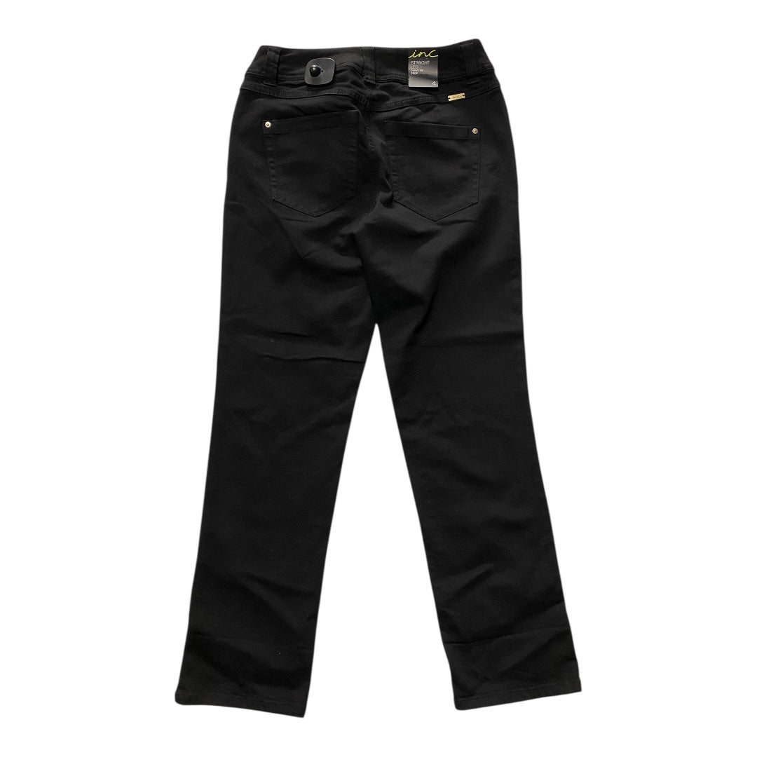 Jeans Straight By Inc In Black Denim, Size:4