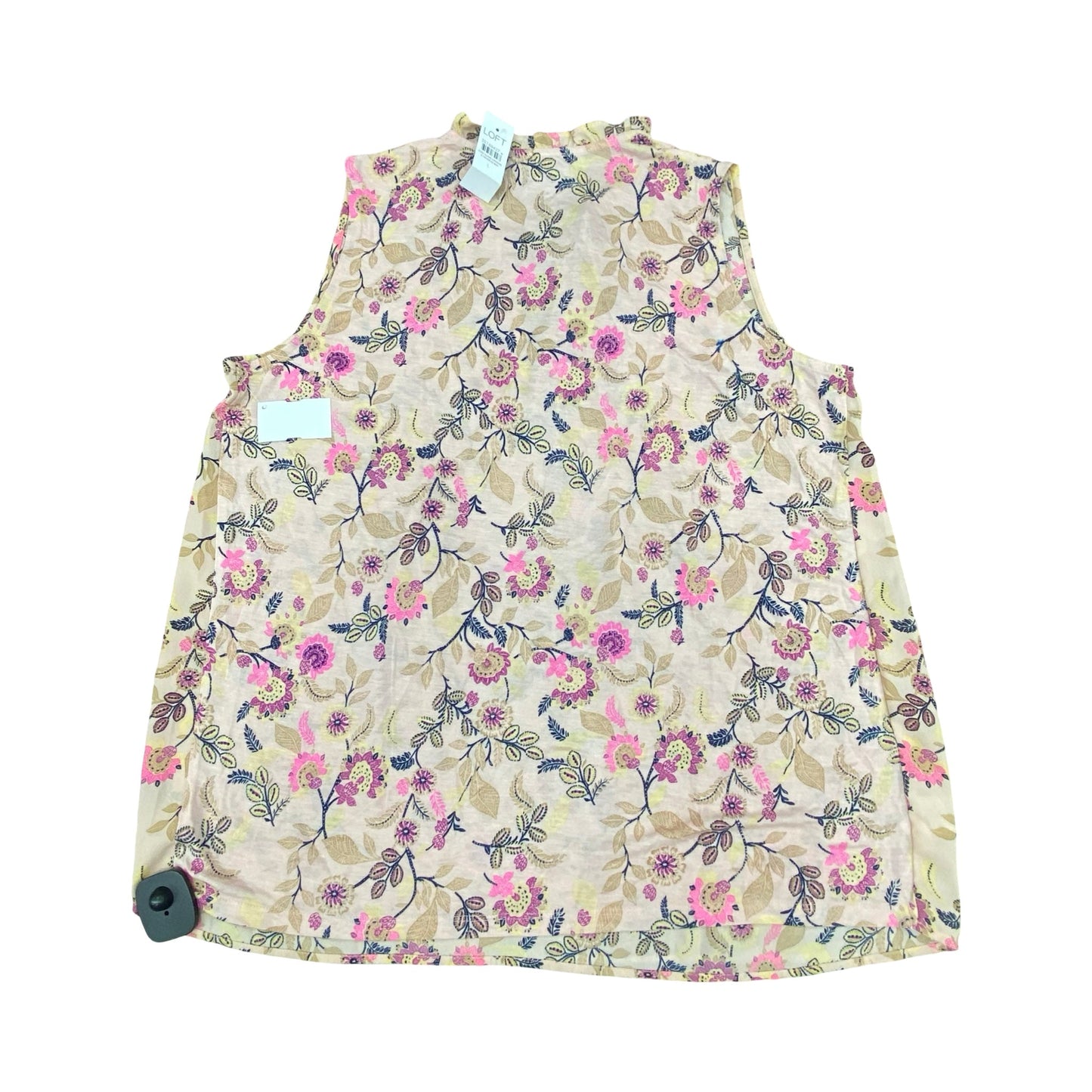 Top Sleeveless By Loft In Multi, Size:L