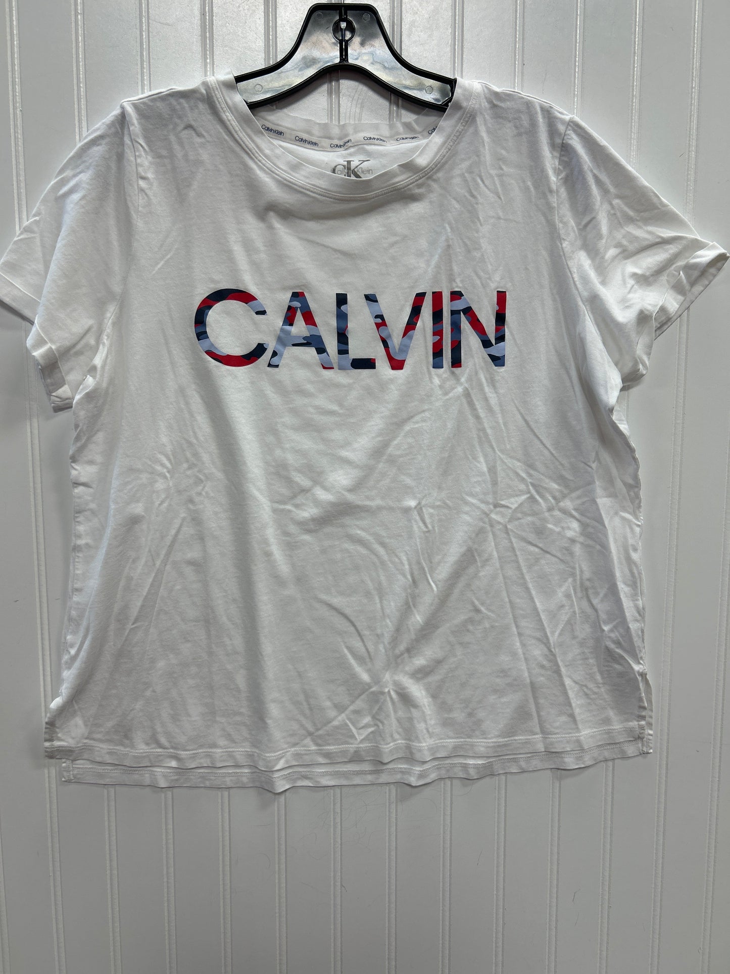 Top Ss By Calvin Klein In White, Size:L