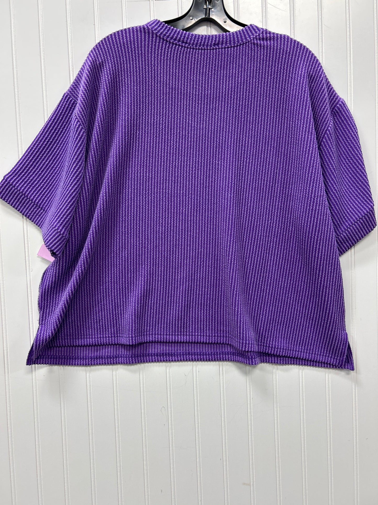 Shorts Set By Zenana In Purple, Size:L