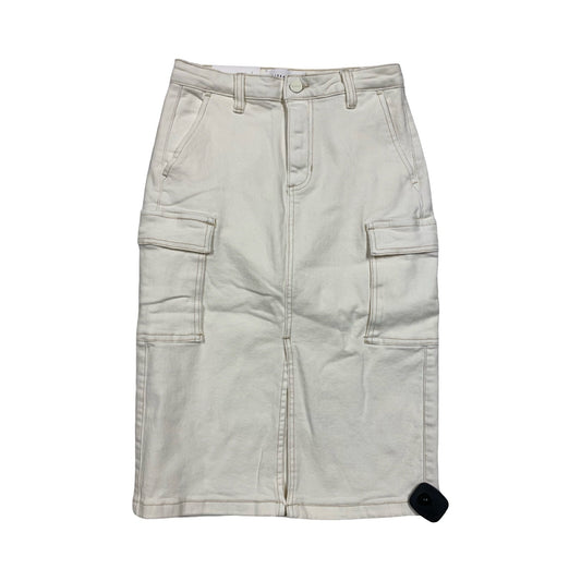 Skirt Midi By Risen In Cream Denim, Size:S
