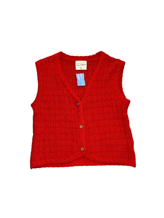 Vest Sweater By Clothes Mentor In Red, Size:M
