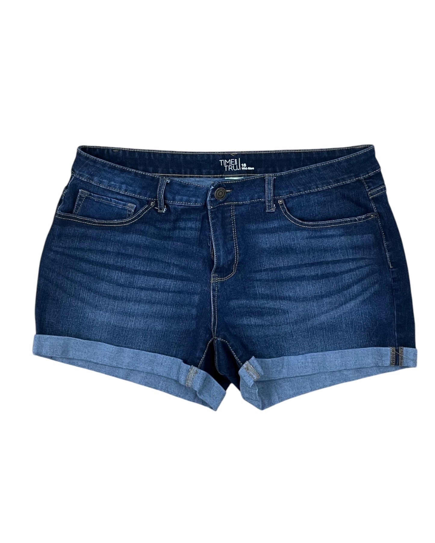 Shorts By Time And Tru In Blue Denim, Size:16