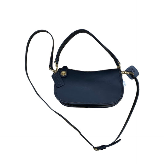 Handbag Designer By Coach In Black & Gold, Size:Small
