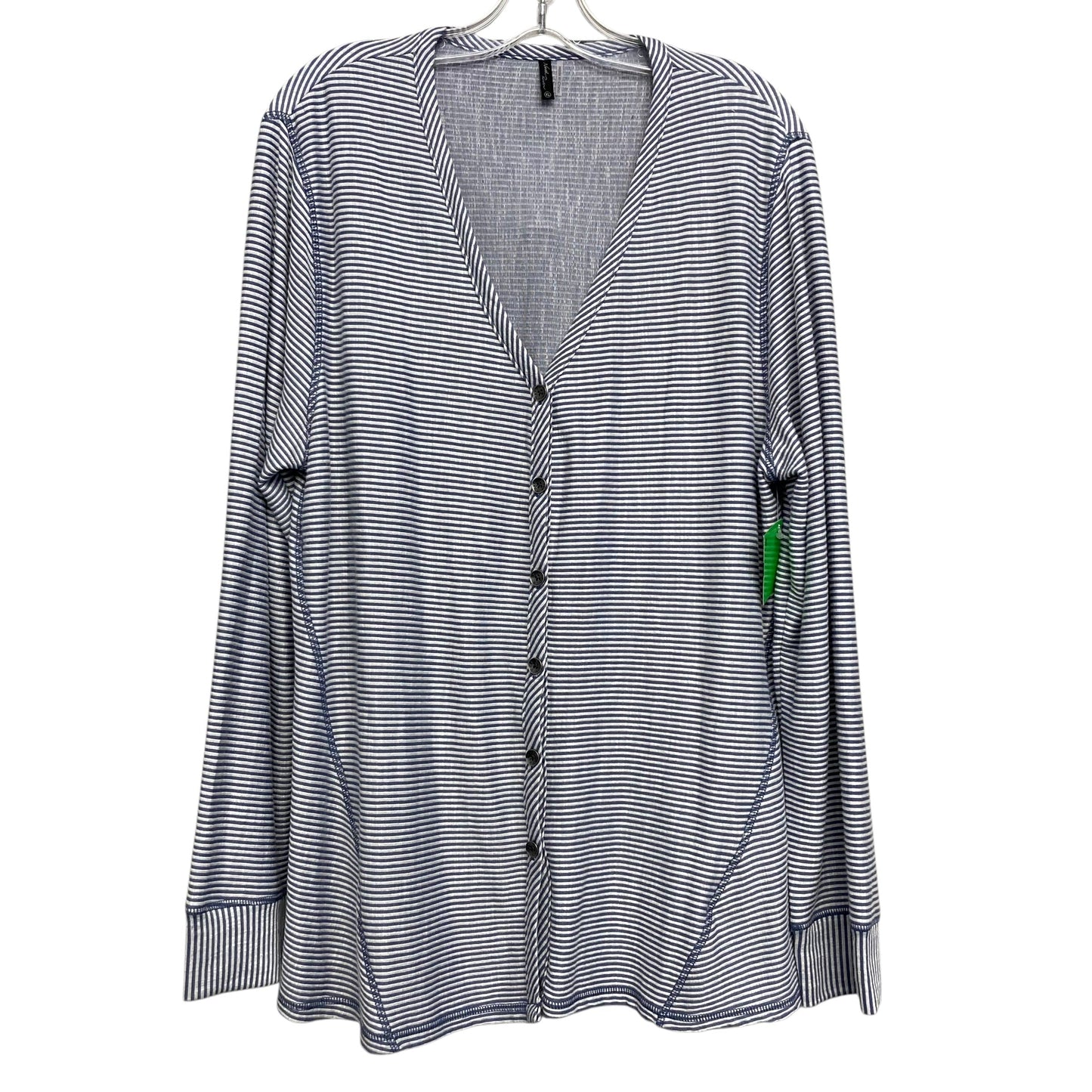 Cardigan By North River In Blue & White, Size:Xl