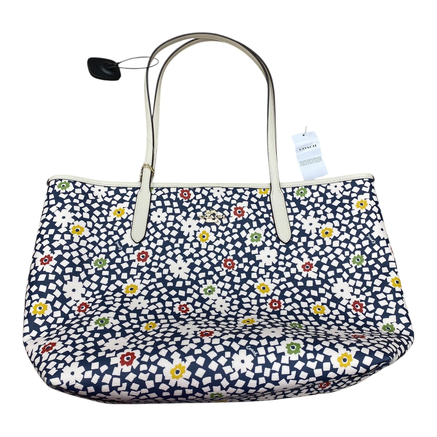 Handbag Designer By Coach In Floral Print, Size:Large