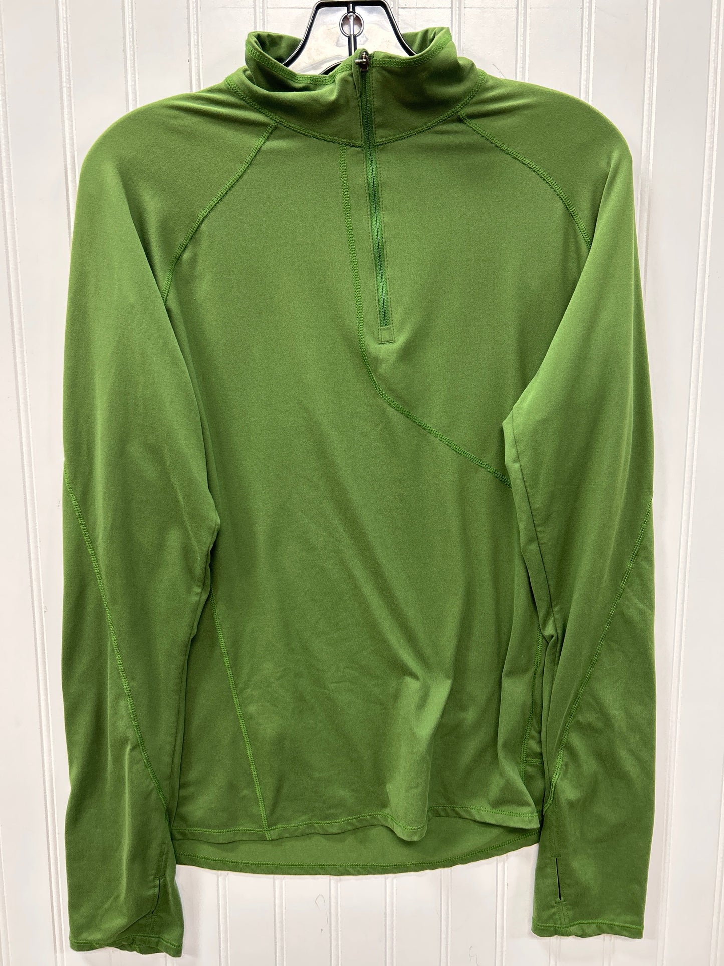 Athletic Top Ls Collar By Mountain Hardwear In Green, Size:L