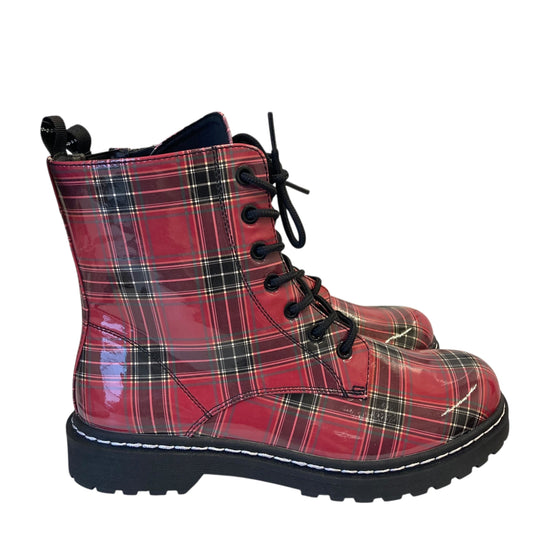 Boots Combat By Torrid In Plaid Pattern, Size:10.5