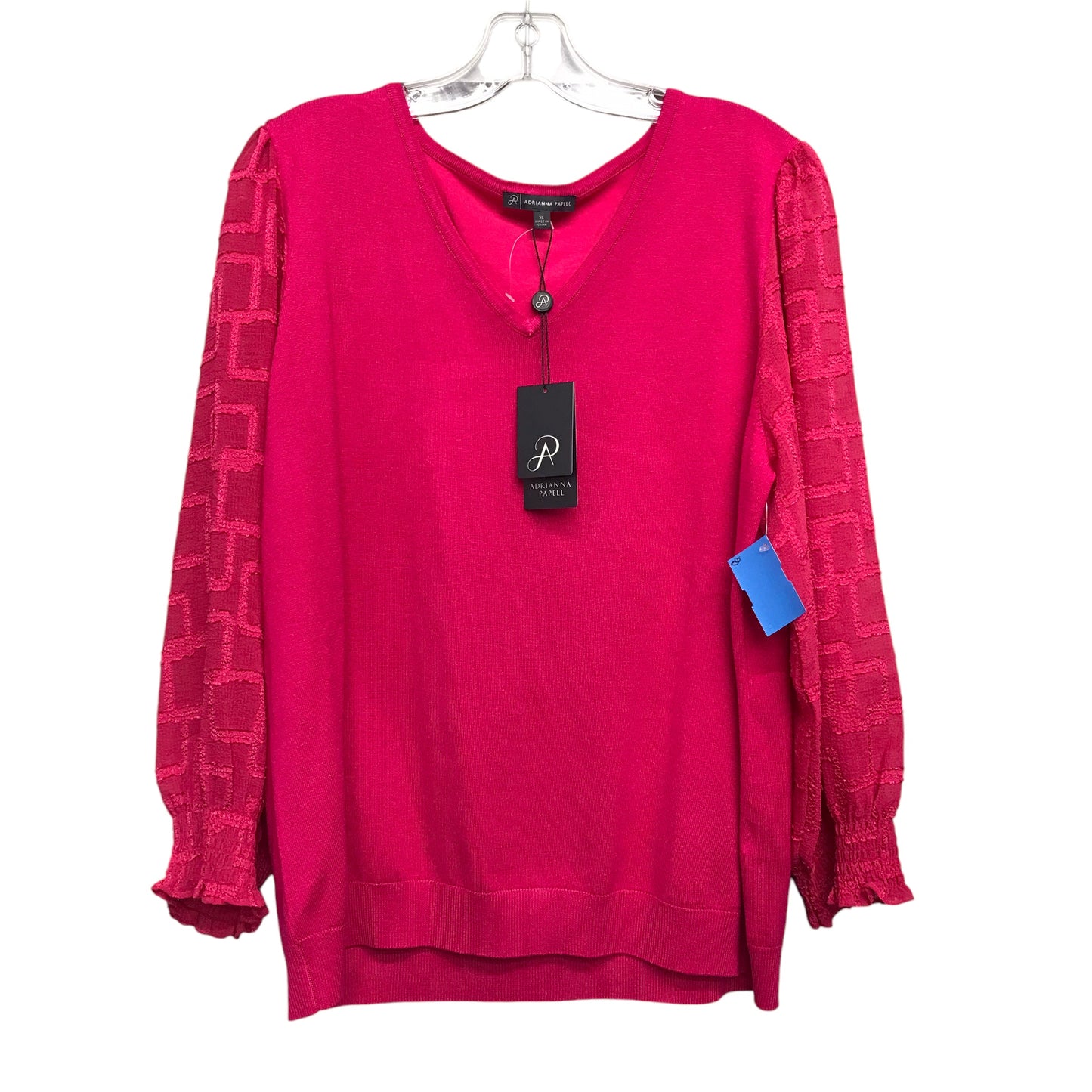 Top Ls By Adrianna Papell In Pink, Size:Xl