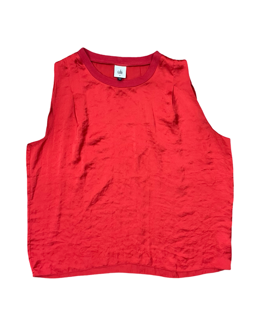 Top Sleeveless By Cabi In Red, Size:M