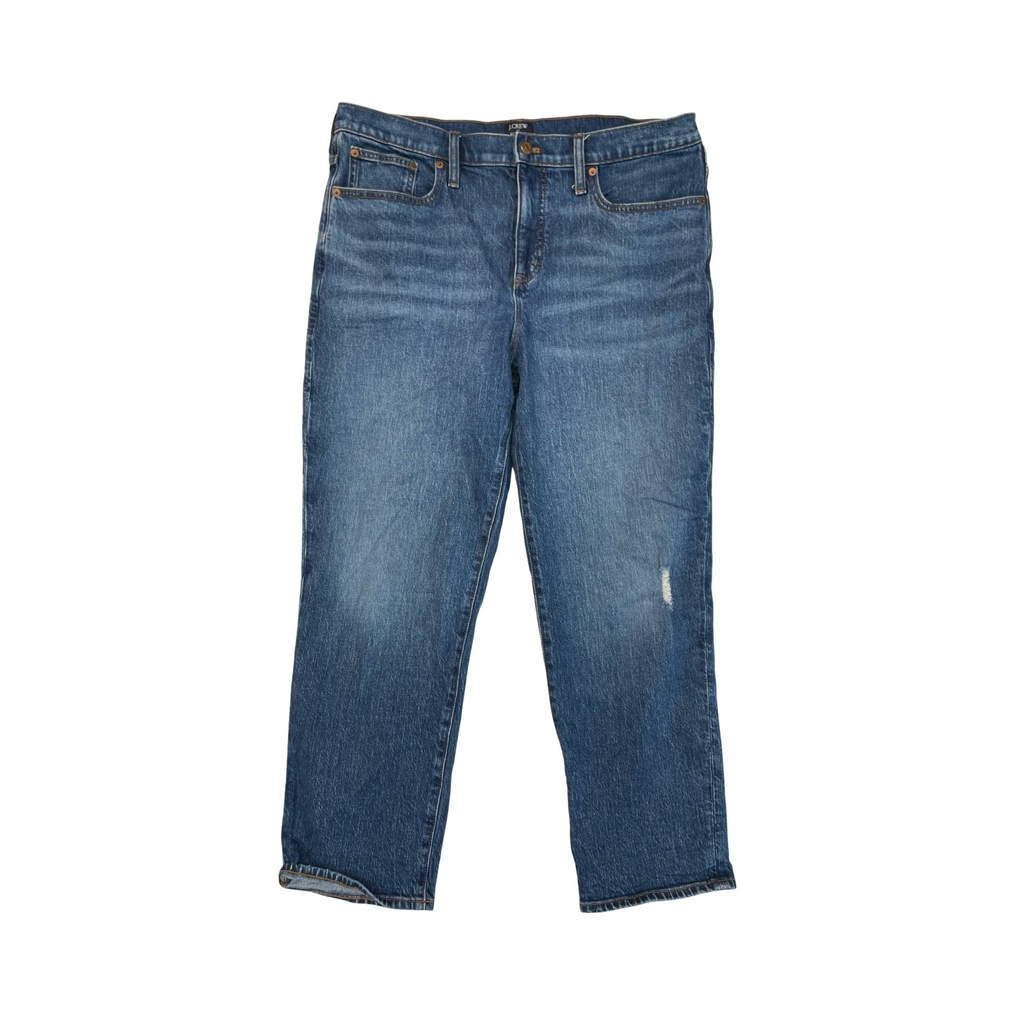 Jeans Cropped By J. Crew In Blue Denim, Size:12