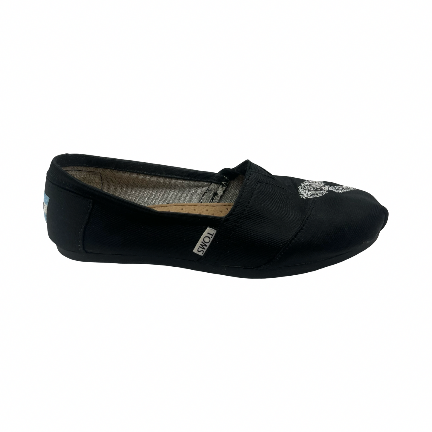 Shoes Flats By Toms In Black, Size:8
